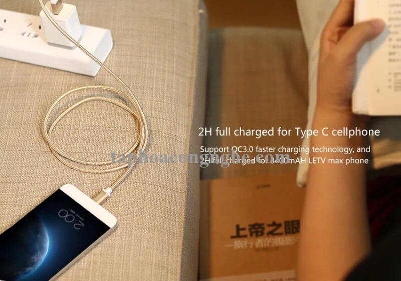 Ugreen 20859 0.5M màu Vàng Dây USB 2.0 sang Type-C đầu nhôm dây bọc vinyl US174 30020859